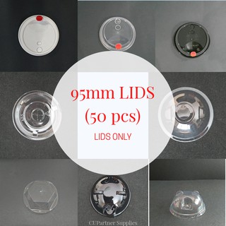 Plastic Cups / Milk Tea Cups - LIDS 95mm (For U-Cups/YCups/Ripple/Cups) 50 PCS LID only NO CUPS