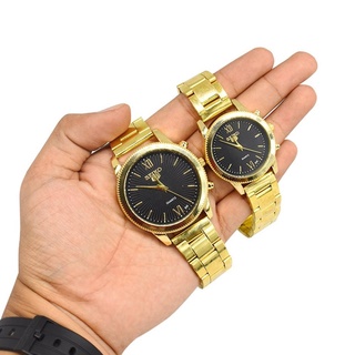 ◙▽❣Seiko 5 SG011 Eng10 Gold Black Dial Couple Watch (Free Box) (2)