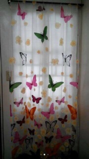 Washable Butterfly Printed Window Curtain (2)