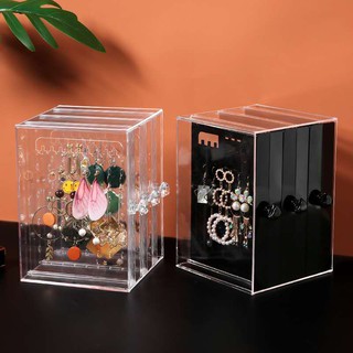 Acrylic Jewelry Storage Box Earrings Display Stand Transparent Organizer (1)