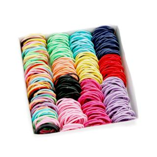 100pcs/lot Girls Candy Color Nylon 3CM Rubber Band Kids Elastic Hair Band Ponytail Hair Accessories (9)