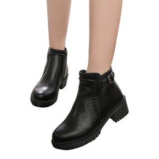 women boots₪ↂ♚NEW KOREAN LADIES LEATHER ANKLE BOOTS 189