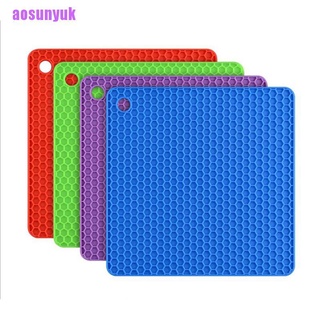 [aosunyuk]Pot Holders And Silicone Trivet Mats Non-slip Resistant Silicone Insulation Pad
