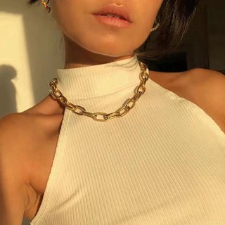 Trendy Gold Chain Necklaces For Women Punk Collar Boho Chokers Necklaces For Women Jewelry Aesthetic Thick Necklace