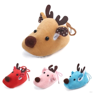 Sixc New Cute Warm Winter Baby Christmas Deer Shoes Sweet Antiskid Toddlers Shoes Baby Girls Infant Prewalker