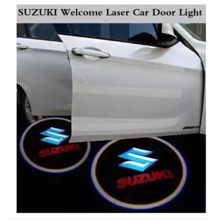 2PCS Car LED Door Welcome Logo Laser Projector Ghost Shadow Light For SUZUKI