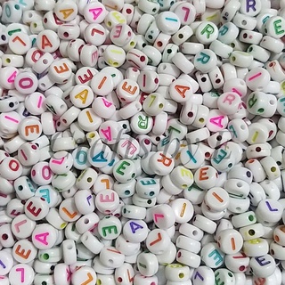 Alphabet Beads / Letter Beads - Colorful Round (15 pcs per pack)