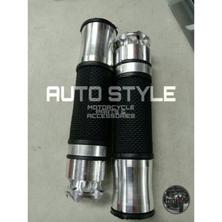 Handle Grip Alloy rubber SILVER Color Rizoma Style