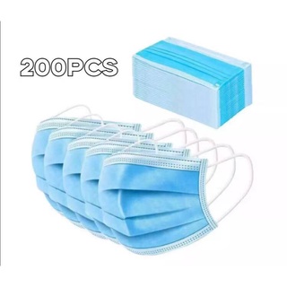 (200pcs) High Quality 3 Ply Disposable Surgical Face Mask.