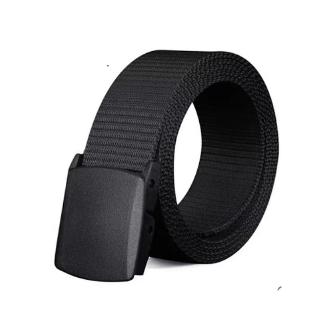 Mens Womens Unisex Belt Canvas Outdoor Tactical Adjustable Belt with Plastic Buckle