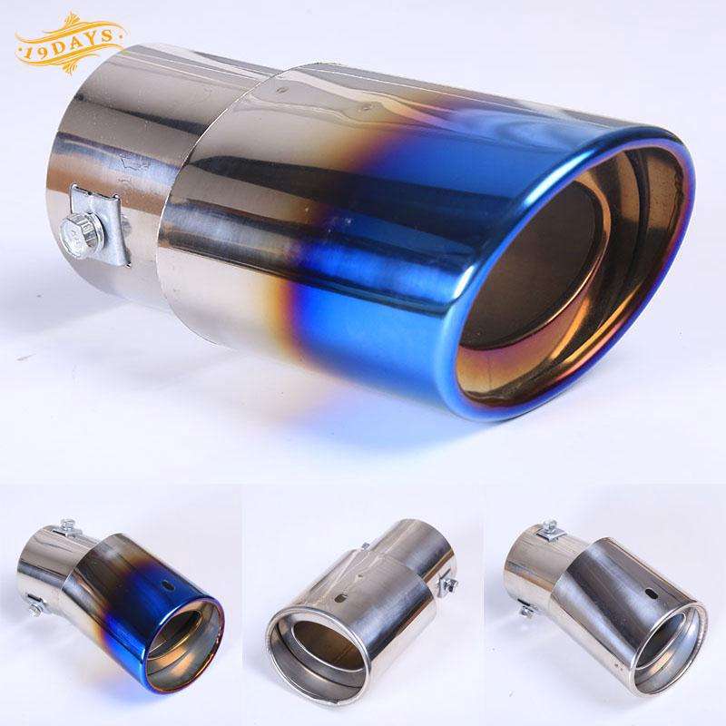 Universal Chrome Car Exhaust Pipe Throat Tail Muffler Tips Face-lifting