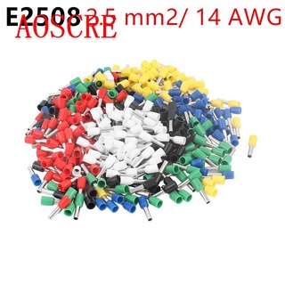 100pcs/Lot E2508 14 AWG 2.5mm2 Insulated Cord End Terminal Wire Ferrules Brand New
