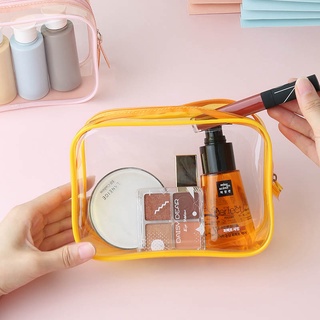 COLORED CLEAR PVC POUCHES ORGANIZER FOR TOILETRIES WHILE TRAVELLING