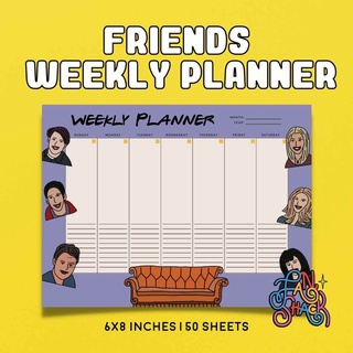 Friends TV Show Weekly Notepad Planner | 8x6in 50 sheets