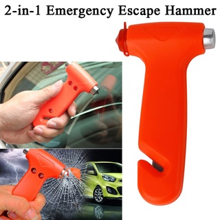 【Ready Stock】♙✆▲2-in-1 Emergency Escape Hammer Car Window Breaker Seat Belt Cutter (1)