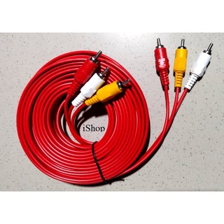 RCA cord/ jack 3x3 High Quality Red 10 meters