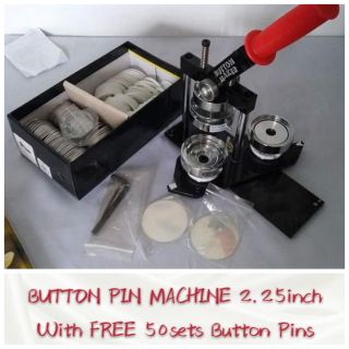Button pin machine 58mm(2.25inch) w/free 50sets button pins