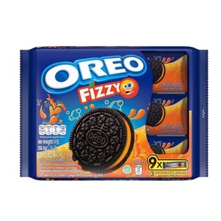 Oreo Fizzy Chocolate Sandwich Cookies with Orange Flavor (Pack of 9)