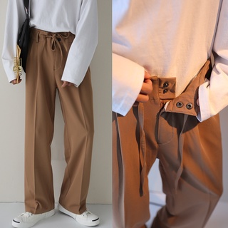 Summer Korean style loose thin casual straight wide leg suit pants for men M-2XL