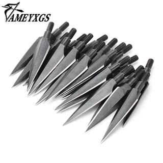 AMEXYGS Sports & Outdoor 12pcs Arrowhead Broadheads Tip Points Steel Arrow Head High Quality Accessories