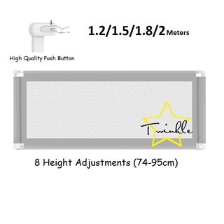 TwinklePH Newest generation Safety Bed Guard Baby Bed Rail 1.2m/ 1.5m / 1.8m / 2m