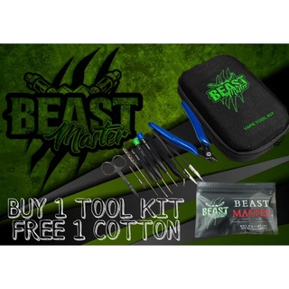 【Ready Stock]◐(Free Cotton)Beast Master Vape Tool Kit Mini Carry Bag E Cig Tweezers Pliers Brusher W