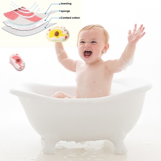 3Pcs Baby Shower Cotton Baby Shower Sponge Children Rubbing Bath Towel Bath Ball Bath Wipe Cartoon Newborn Sponge Bath Towel (5)