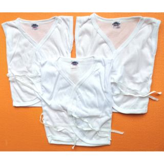 P32 each White sleeveless tie sides/Lucky Chollo/ infant wear