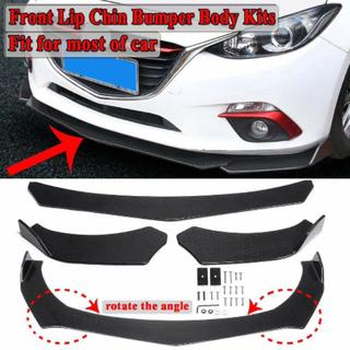 Universal Carbon Fiber Car Front Bumper Lip Chin Spoiler Splitters Body Kit (1)