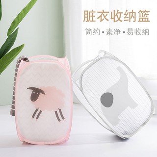 Foldable Cartoon Dirty Clothes Basket Household Dirty Clothes Basket Storage Laundry Basket Student Dormitory Dirty