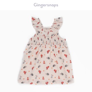 Gingersnaps Baby Girls' Ruffle Sleeves Smocked Dress