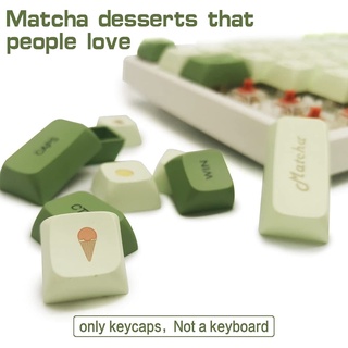 ⚡Local Stock⚡ 140 keys Honey Milk Keycaps PBT XDA Profile Matcha Keycaps Japanese Sublimation Keycaps for Gateron Cherry MX Switches Mechanical Keyboard (2)