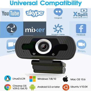 Genuine spot♗❍1080P Full HD PC Laptop Camera USB Webcam Video Calling Web Cam With Microphone for La (1)