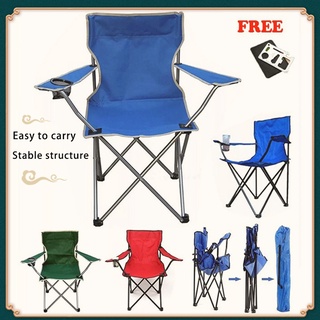 Outdoor Portable Folding Chair Fishing Camping Chair Picnic Chair Seat With Cup Holder And Armrest