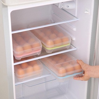 15 grid kitchen refrigerator egg storage fresh-keeping box storage box transparent egg tray (6)