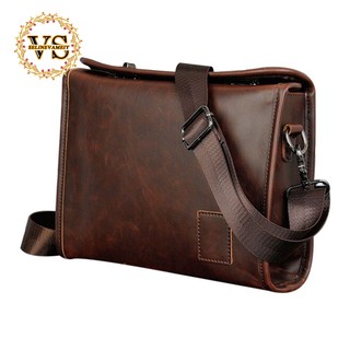 Men Leather Messenger Briefcase Laptop Shoulder Crossbody Bag Handbag