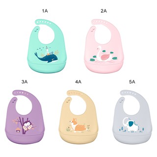 Silicone baby baby meal bib three-dimensional waterproof super soft food meal pocket children children large saliva pocket disposable (3)