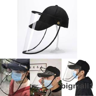 ✿☌☌Unisex Solid Color Peaked Baseball Cap with Removable Face Shield for Adult (2)
