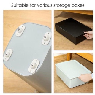 storage✓❆✳Onhand! 4Pcs Adhesive Pulley Rollers For Drawer , Storage Box , Trash Can