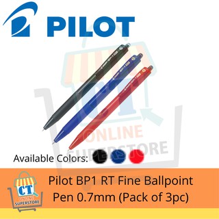 Pilot BP-1 RT Ballpoint Retractable Fine 0.7mm (Pack of 3pc)
