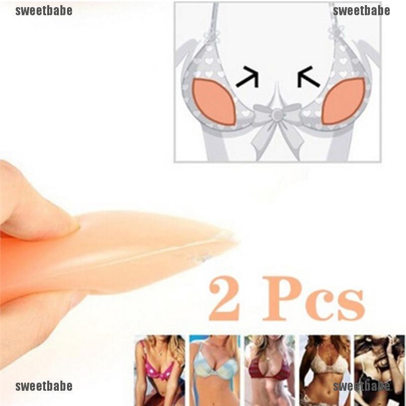 1 pair Silicone Gel Push Up Bra Pad Insert Breast Enhancer Inserts sweetbabe.ph
