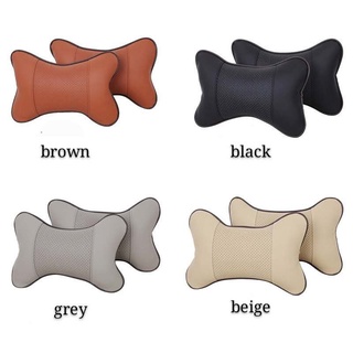 ＴＯＷＮＳＨＯＰ 1Pc Leather Car Neck Pillow Headrest Pillow Auto Seat Cover (1)