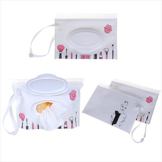JH 1PC Clean wipes carrying case wet wipes bag cosmetic wipe easy-carry pouch bag ST