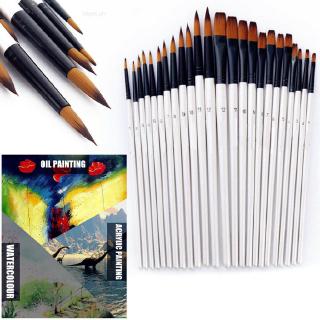 12pcs New Artist Paint Brushes Set Acrylic Oil Watercolor Painting Craft Art Kit