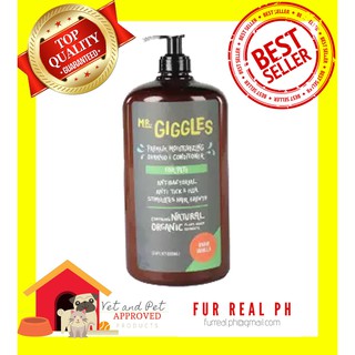 MR. GIGGLES WARM VANILLA SCENT 1000ML PREMIUM PET SHAMPOO & CONDITIONER, anti-tick and flea shampoo,
