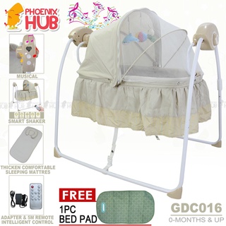 Phoenix Hub GDC016 Electric Cradle Crib Baby Shaker Multi-Function Baby Swing Cradle Bed with Sound
