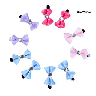 [Wal] 10Pcs Lovely Dog Puppy Cat Bow Hairpin Cute Pet Hair Clips Grooming Accessories