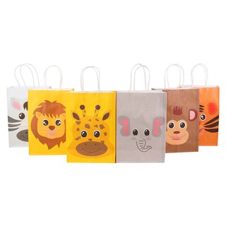 baby bag■12pcs Safari Animal Paper Gift Bags Birthday Party Dinosaur Baby Shower Pink Blue Carriage