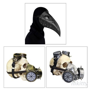 HIK Halloween Steampunk Plague Doctor Long Nose Beak Bird Mask Respirator Goggles