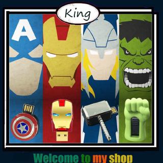 usb flash drive Captain America Shield Iron Man Head Green hand memory stick 4GB 16GB 32GB 64G